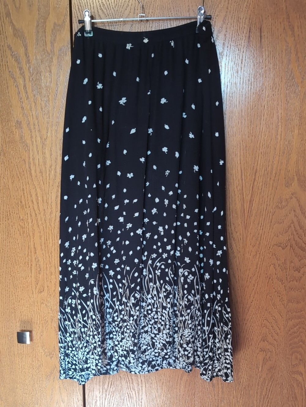 Black Floral Maxi Skirt - Elegant Womens Skirt